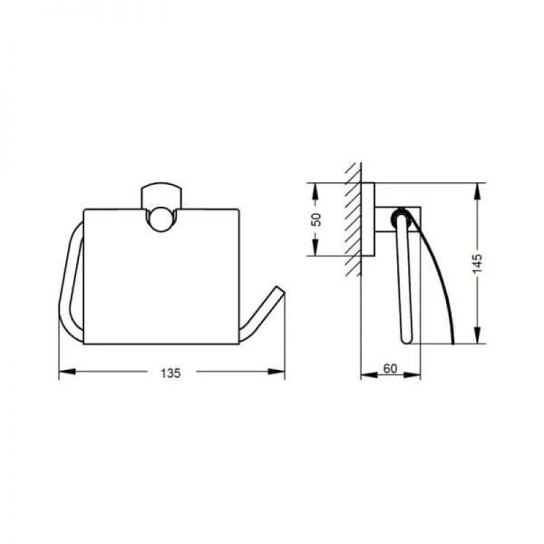 Схема держателя для туалетной бумаги Кью-Тап