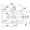 мойка для кухни Franke Basis BFG 651-78 ваниль