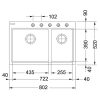 кухонная мойка Franke Maris Fiji FIG 620-80 оникс