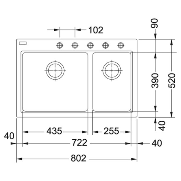 кухонная мойка Franke Maris Fiji FIG 620-80 оникс