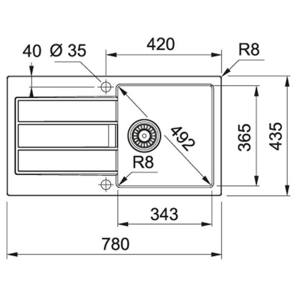 купить Franke Sirius SID 611-78 Slim черный