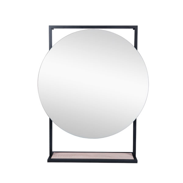 Зеркало Qtap Taurus 700х850х140 Black/Whitish oak с LED-подсветкой QT2478ZP700BWO