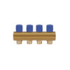 Коллектор Icma с регулировочными вентилями 1" 4 выхода №1105 (Blue)