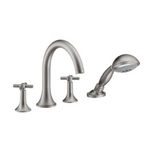 Смеситель для ванны Axor Terrano двухрычажный, сатин (37447810)