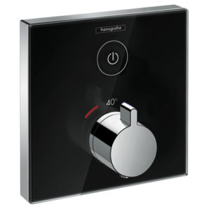 HANSGROHE SHOWERSELECT термостат для одного потребителя, стеклянный, см, черный/хром