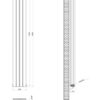 Вертикальный дизайнерский радиатор ТМ ARTTIDESIGN  Terni || 4/1800 чёрный песок