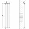 Вертикальный дизайнерский радиатор ARTTIDESIGN Livorno 5/1600 черный мат