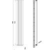 Вертикальный дизайнерский радиатор ARTTIDESIGN Rimini 4/1800 чёрный мат
