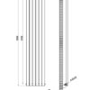 Вертикальный дизайнерский радиатор ARTTIDESIGN Rimini 6/1800 черный мат