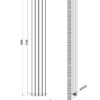 Вертикальный дизайнерский радиатор ARTTIDESIGN Rimini II 4/1800 черный песок