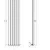 Вертикальный дизайнерский радиатор ARTTIDESIGN Terni 6/1500 чёрный мат