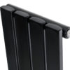 Вертикальный дизайнерский радиатор ARTTIDESIGN Terni 4/1800 чёрный мат
