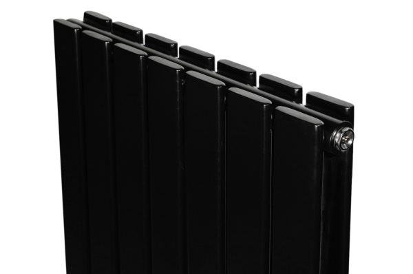 Вертикальный дизайнерский радиатор ARTTIDESIGN Livorno II 7/1600 чёрный мат