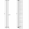 Вертикальный дизайнерский радиатор ARTTIDESIGN Bari 4/1800 серый мат
