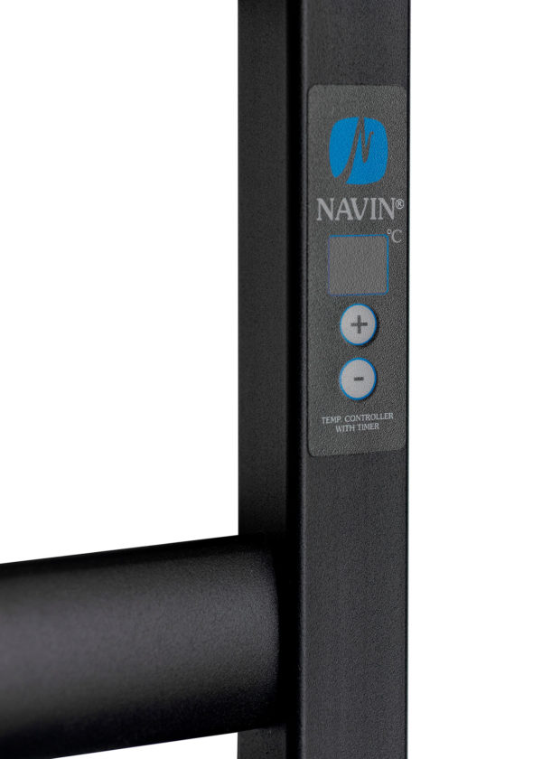 Полотенцесушитель электрический Navin Ellipse 500х1200 Digital левый (черный муар) 12-245152-5012