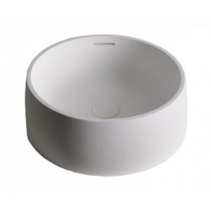 VOLLE Умывальник 42*15см накладной каменный круглый Solid surface