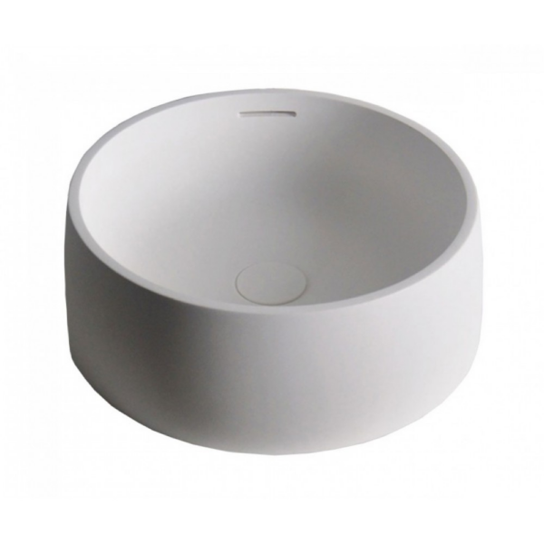 VOLLE Умывальник 42*15см накладной каменный круглый Solid surface