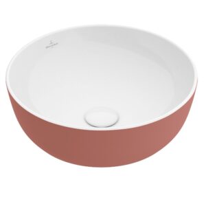 VILLEROY & BOCH ARTIS умывальник 43см, для уст. на столешницу, без зоны для отв. для монтажа смес., без перелива, цвет розовый
