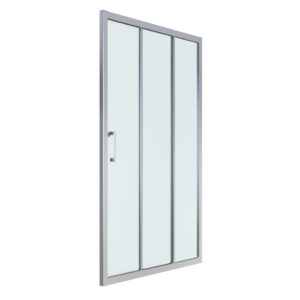 EGER LEXO дверь 120*195см трехсекционная раздвижная, профиль хром, прозрачное стекло 6мм
