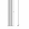 Вертикальный дизайнерский радиатор ARTTIDESIGN Lucca 7/1800 Цвет черный матовый