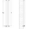 Дизайнерский вертикальный радиатор ARTTIDESIGN Livorno II 5/1600 Цвет черный песок