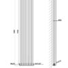 Вертикальный дизайнерский радиатор ARTTIDESIGN Bari II 8/1800 черный матовый