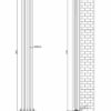 Вертикальный дизайнерский радиатор ARTTIDESIGN Bari II 4/1800 черный матовый