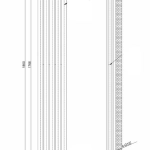 Вертикальный дизайнерский радиатор ARTTIDESIGN Terni II 5/1800/295/50 черный песок