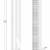 Вертикальный дизайнерский радиатор ARTTIDESIGN Matera II 5/1800/295/50 черный матовый