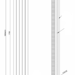 Вертикальный дизайнерский радиатор ARTTIDESIGN Rimini II 5/1800/295/50 черный песок