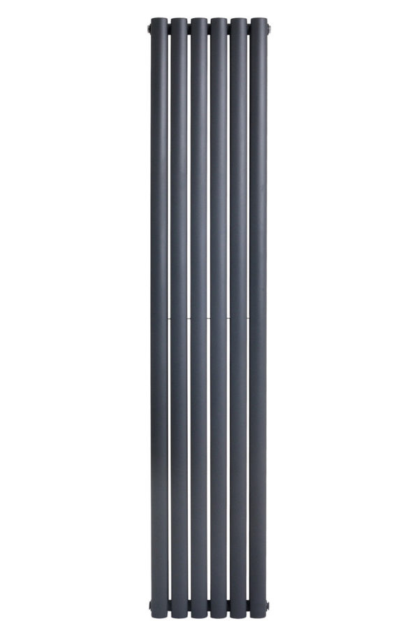 Вертикальный дизайнерский радиатор ARTTIDESIGN Rimini II 6/1800/354/50 серый матовый