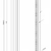 Вертикальный дизайнерский радиатор ARTTIDESIGN Rimini II 5/1800/295/50 серый матовый