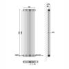 Вертикальный дизайнерский радиатор отопления ARTTIDESIGN Bari 8/1500 белый матовий