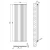 Вертикальный дизайнерский радиатор отопления ARTTIDESIGN  Terni 10/1800 белый матовый
