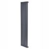 Вертикальный дизайнерский радиатор отопления ARTTIDESIGN Rimini 6/1800/354/50 серый матовий