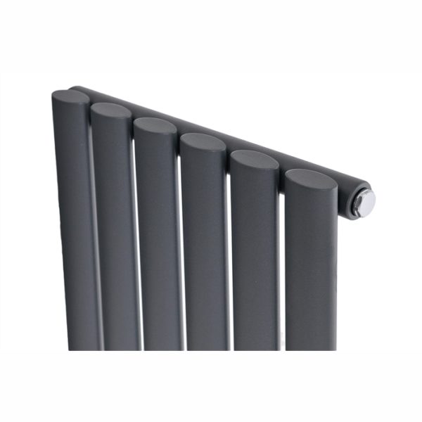Вертикальный дизайнерский радиатор отопления ARTTIDESIGN Rimini 6/1800/354/50 серый матовий