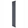 Вертикальный дизайнерский радиатор отопления ARTTIDESIGN  «Lucca 7/1800» Цвет серый матовый.