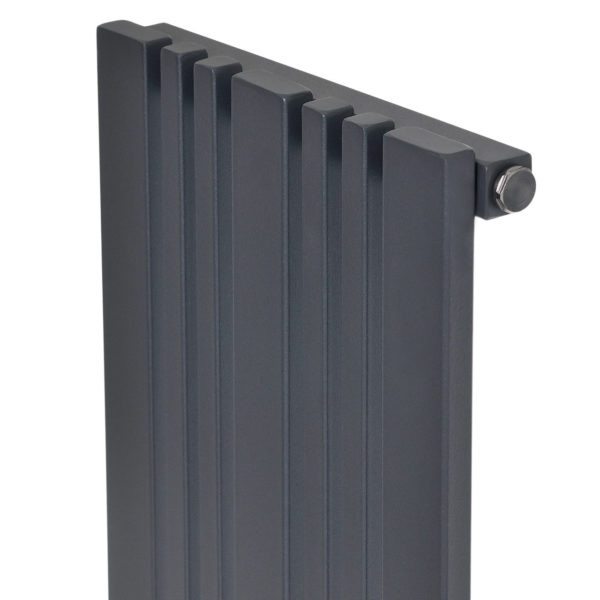 Вертикальный дизайнерский радиатор отопления ARTTIDESIGN  «Lucca 7/1800» Цвет серый матовый.