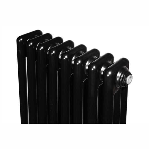Вертикальные дизайнерские радиаторы отопления ARTTIDESIGN Bari II 8/1800/380 чёрный матовый