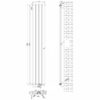 Дизайнерский вертикальный радиатор отопления ARTTIDESIGN Livorno II 4/1800/272/50 белый матовый.