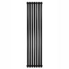 Вертикальный дизайнерский радиатор отопления ARTTIDESIGN Matera II 7/1800/413/50 чёрный матовий