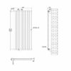 Дизайнерский вертикальный радиатор отопления ARTTIDESIGN «Livorno 8/1200» Колір сірий матовий.