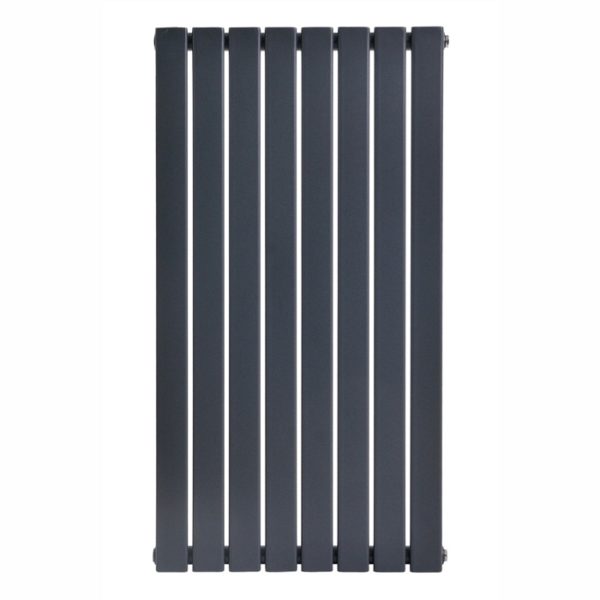 Дизайнерский вертикальный радиатор отопления ARTTIDESIGN «Livorno 8/1000» Колір сірий матовий.