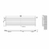 Горизонтальный дизайнерский радиатор отопления ARTTIDESIGN Livorno ІІ G 7/1600 белый матовий