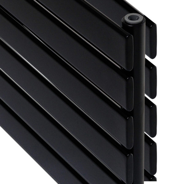 Горизонтальный дизайнерский радиатор отопления ARTTIDESIGN Livorno ІІ G 6/1800 чорний матовий