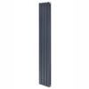 Дизайнерский вертикальный радиатор отопления  ARTTIDESIGN Livorno II 4/1800/272/50 серый матовий