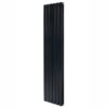 Вертикальный дизайнерский радиатор отопления ARTTIDESIGN Livorno II 6/1800/408/50  чёрный матовий