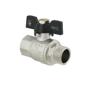 Шаровой кран Raftec Black PN40 НВ 1/2" прямой, латунь (DRB11)