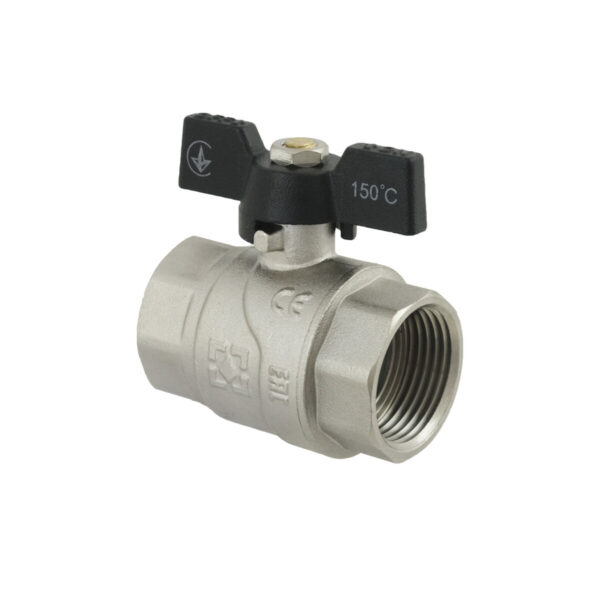 Шаровой кран Raftec Black PN40 ВВ 1" прямой, латунь (DRB3)