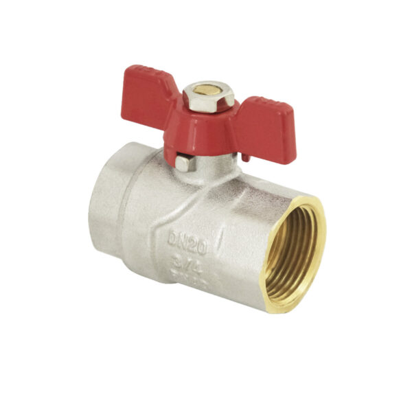 Шаровой кран Raftec Red PN40 ВВ 3/4" прямой, латунь (CBB-02)